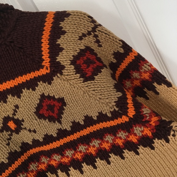 Vintage HANDKNIT CURLING SWEATER Wool unisex - Picture 3 of 16